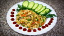 Курица с грибами и рисом на сковороде