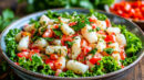 Салат из кальмаров и крабовых палочек